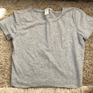gray bozzolo crop top